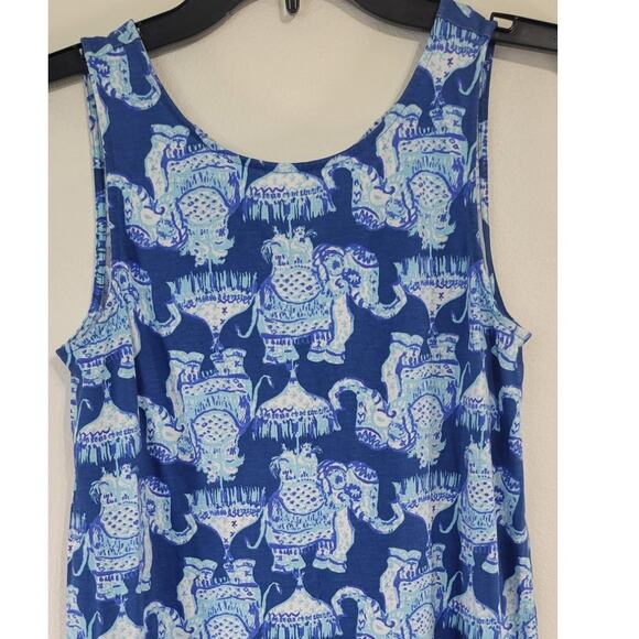 Lilly Pulitzer Dress Womens XS Elephant Print Swing Boho Coastal Beach Dress - Picture 3 of 8